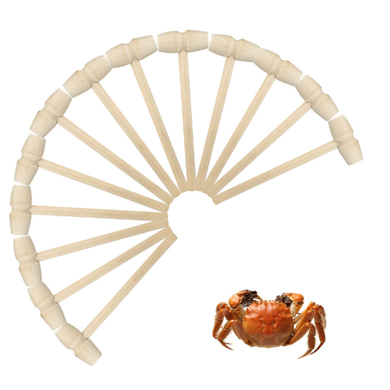 10 Pcs Multi-Purpose Natural Kids Toys Crab Lobster Mallets Mini Wooden Hammers Multitool