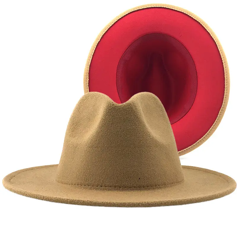 2021 Custom Wholesale Men Women Formal Large Wide Brim Fotr Sapka Cappelli Chapeaux Topi Fedora Hats