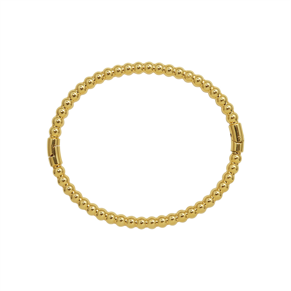Simple Round Bead Bracelet 18k Gold Vintage Bracelet