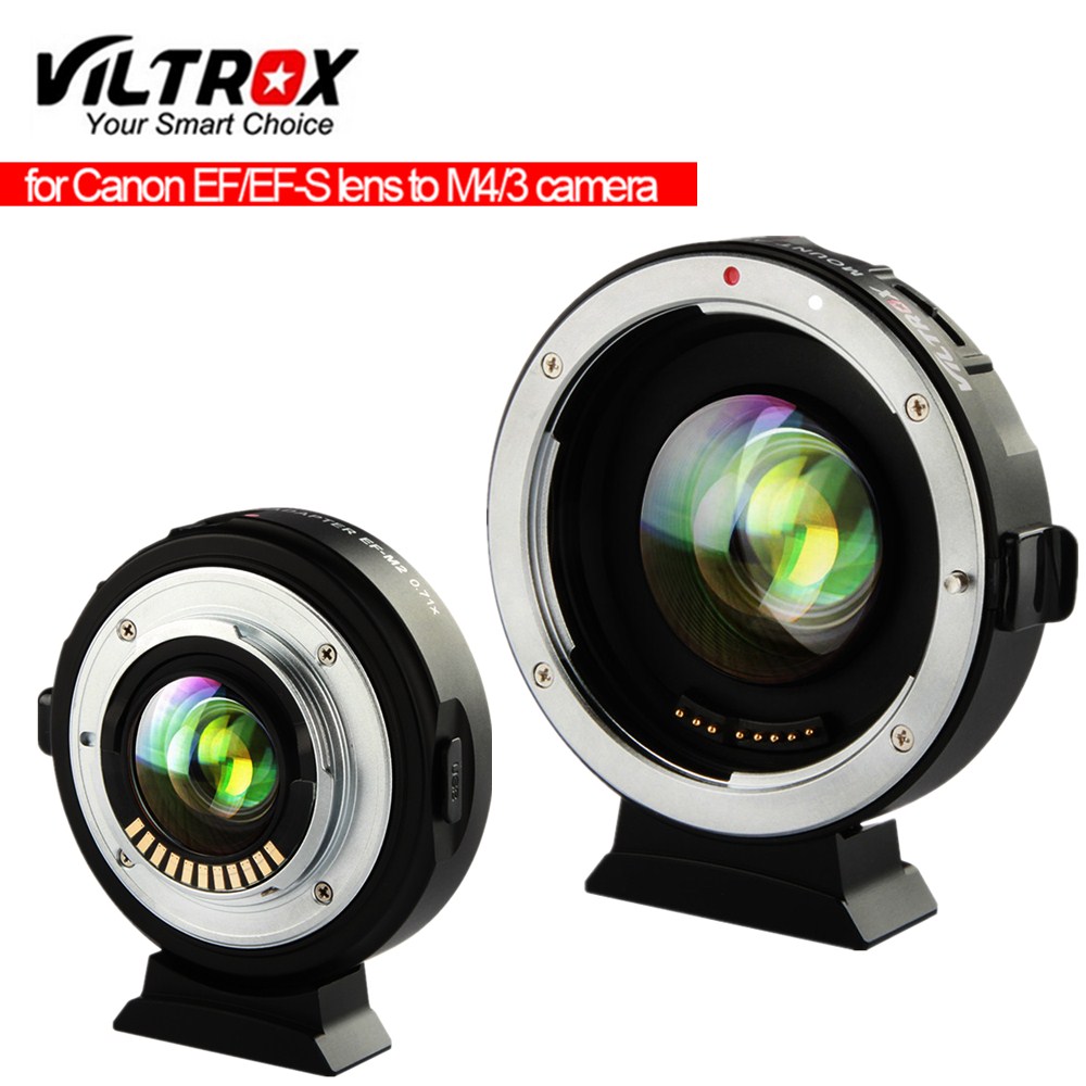 Электронный адаптер Viltrox EF-M2 II, усилитель F 0.71x для Canon EF на MFT M43 Micro Four Third Cameras GH5 BMPCC4K, фокусный редуктор