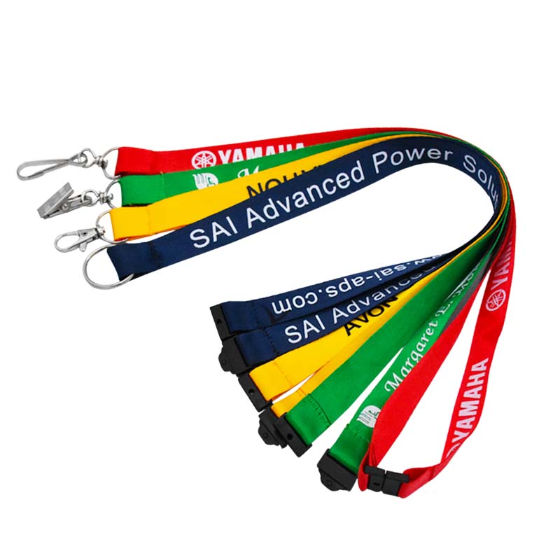 Wholesale Custom Keychain Lanyards With Safety Breakaway Buckle Clip Neck Nylon Lanyard