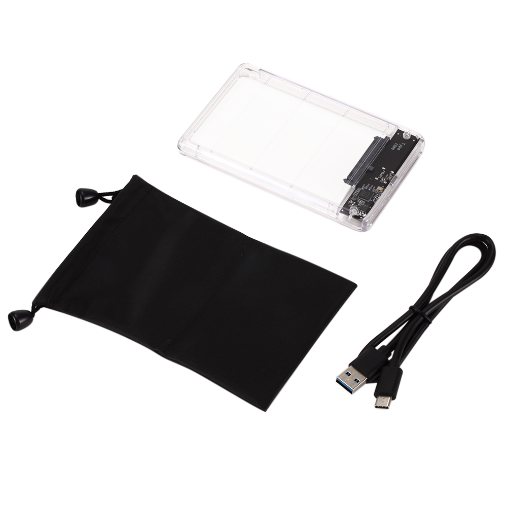 USB 3,1 Прозрачный чехол для жесткого диска 2,5 дюйма с высокой скоростью передачи