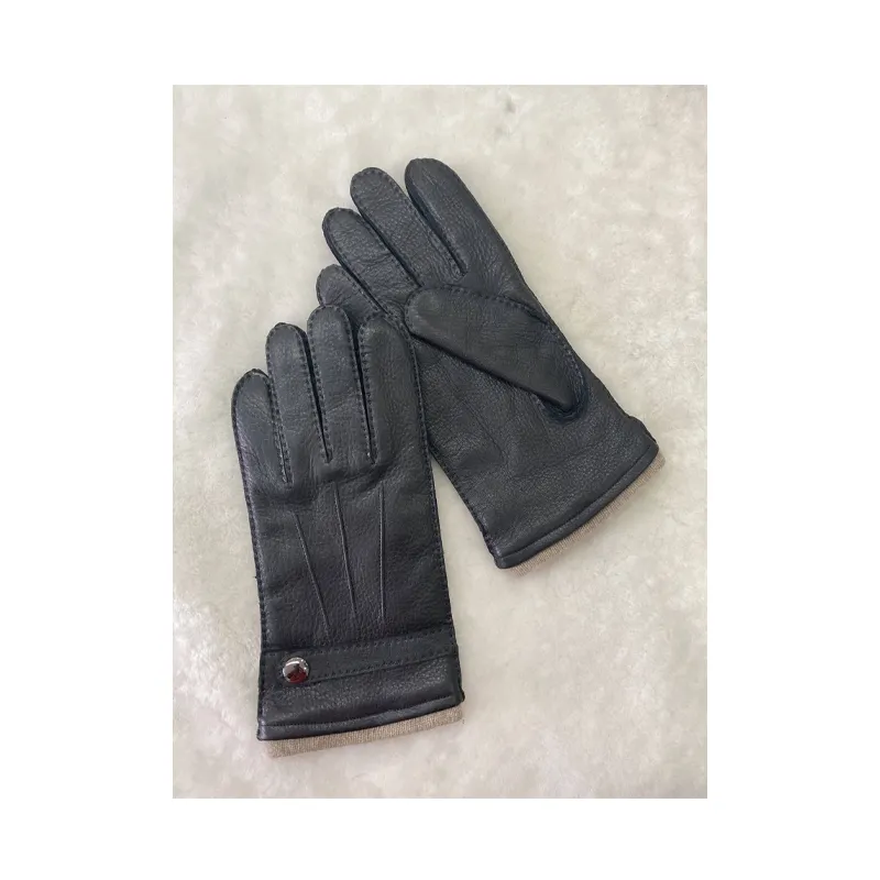 Wholesale Price Unisex Fashion Thin Deer Skin Gloves Custom Logo Women Magic Winter Gloves Genuine Leather Driving Gloves