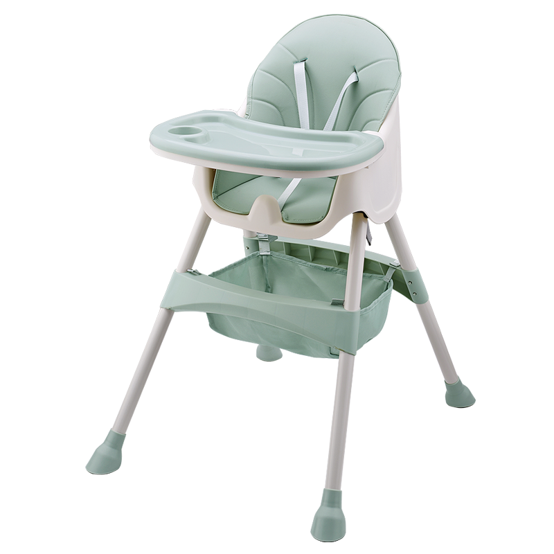 Foldable 3 Levels Adjustable Portable Plastic Baby Dining Chair Baby Feeding Booster Seat With Tray