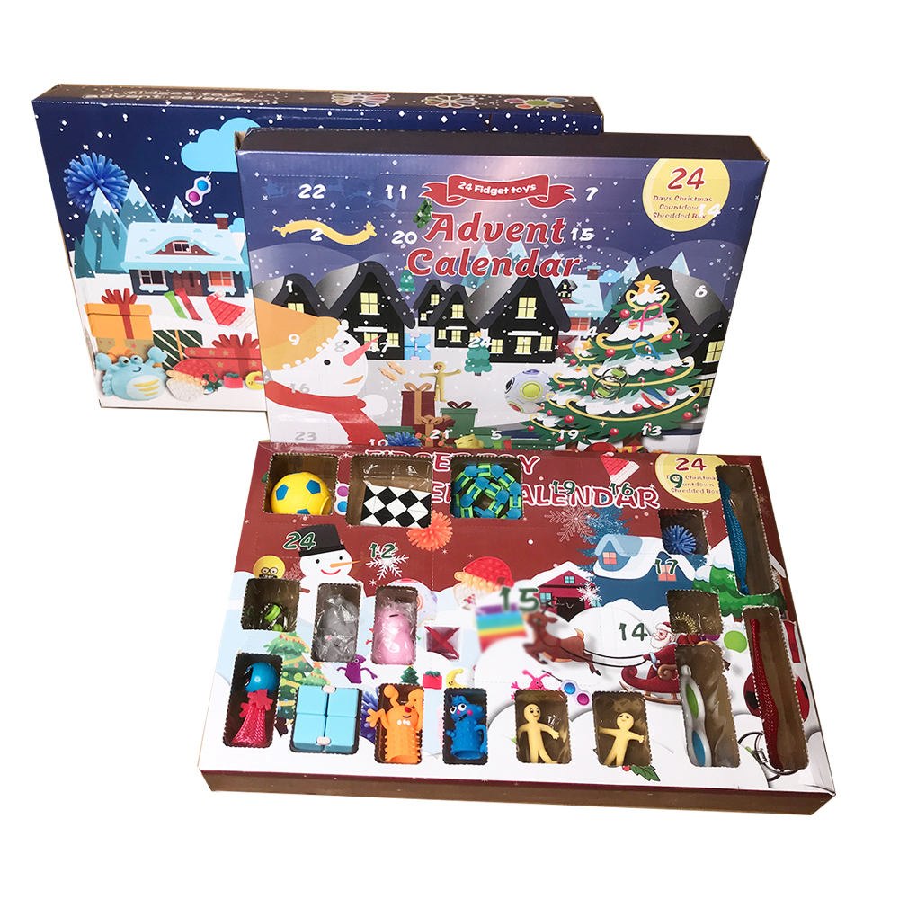 CPYP Advent Calendar Anti Stress Reliever Bubble Sensory Toy Christmas Fidget Toys Fidget Advent Calendars