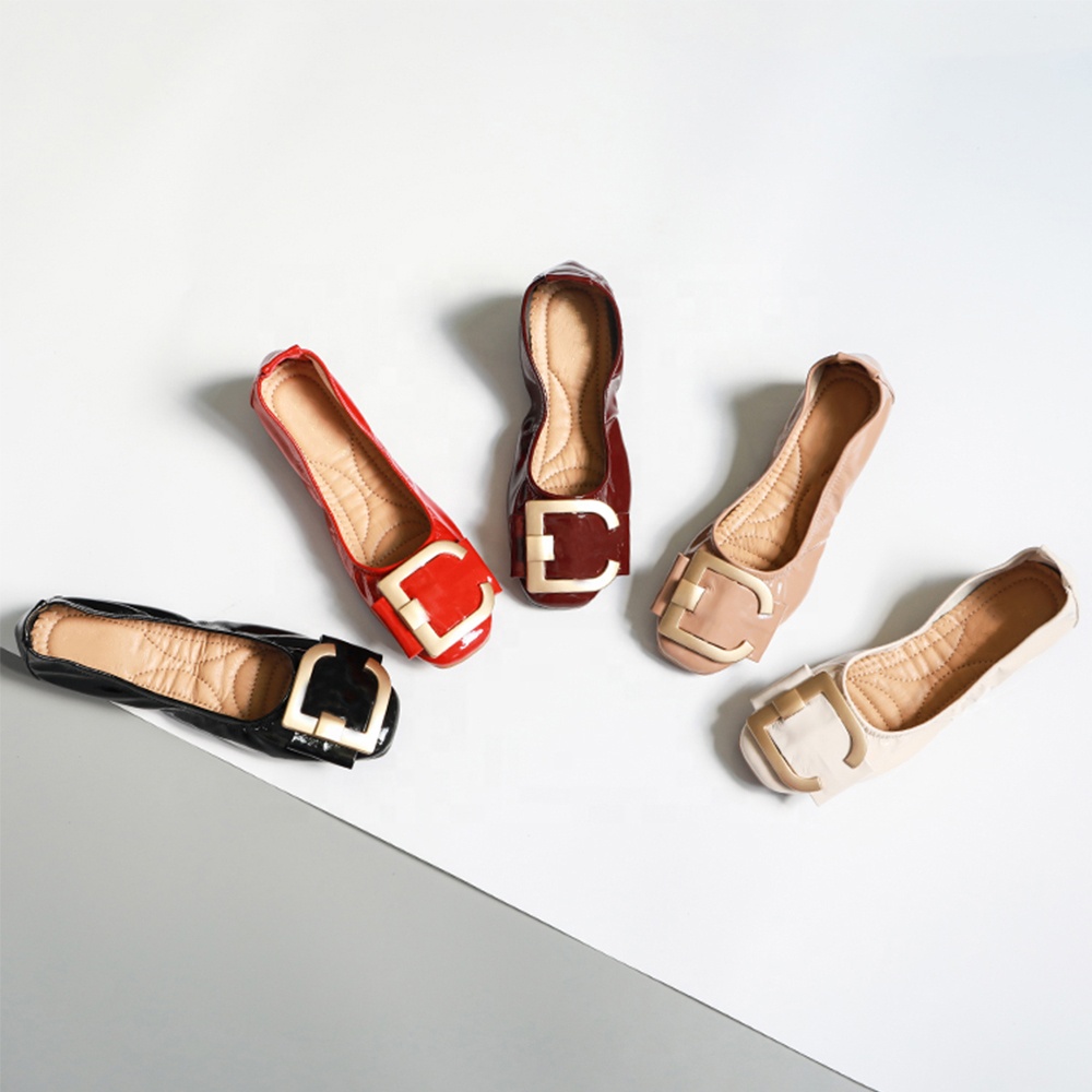 2021 Bow Flat Shoes Women Pointed Toe Flats Women Boat Shoes Slip On Ladies Loafers Shallow Women Flats Black