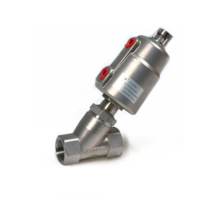 Sanitary Stainless Steel Pneumatic Thread Angle Seat Valve