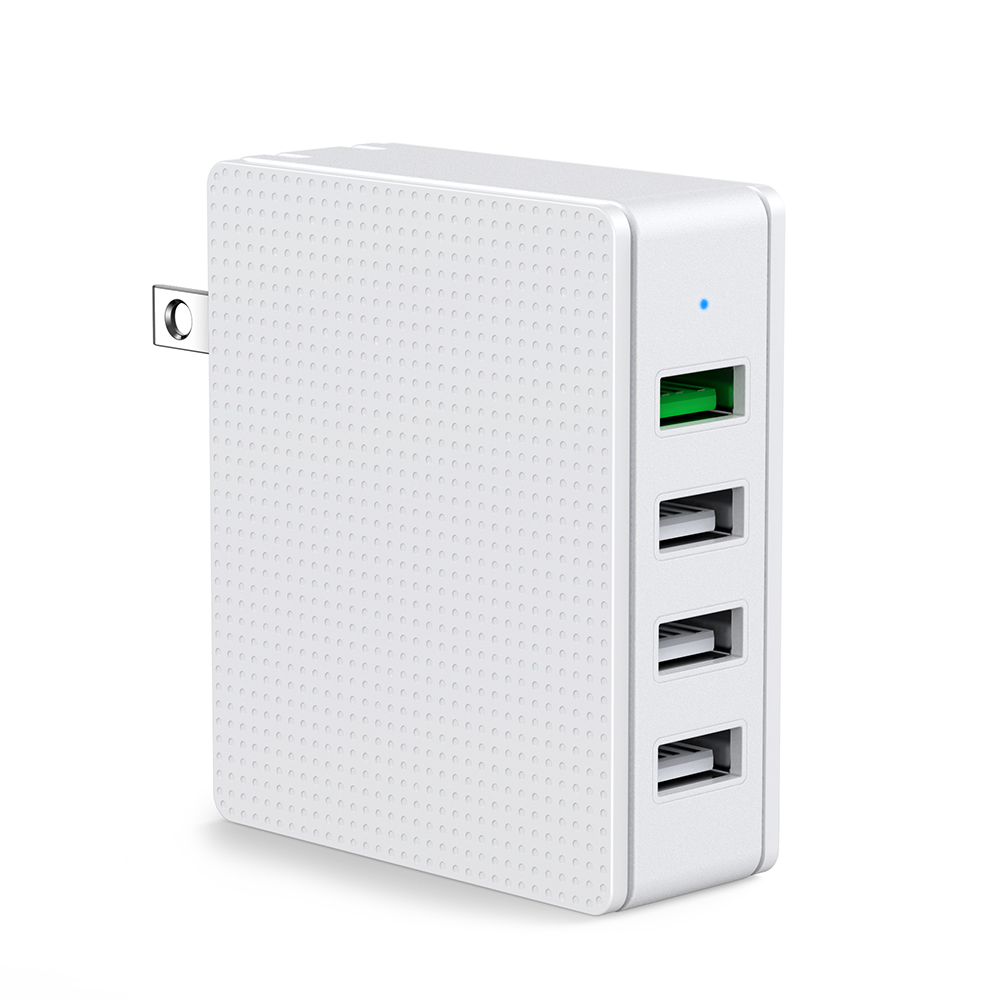 QC3.0 CE/UL сертифицированное Сетевое зарядное устройство с 4 портами USB C для мобильного телефона