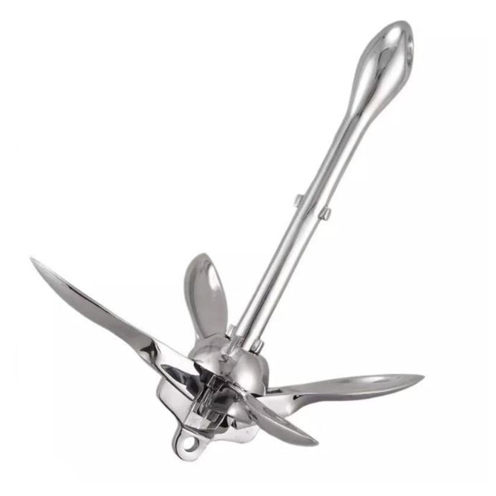 Yacht Accessories 316 Stainless Steel Mirror Polished Boat Grapnel Anchor