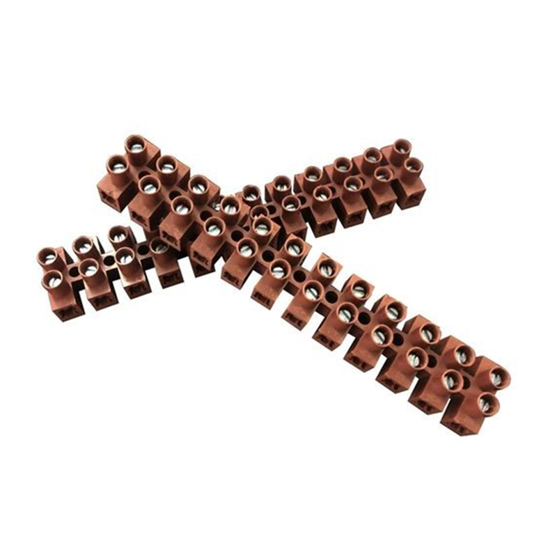 Origin Manufacturer PA10 red black color 12 lines screw fixed Nylon PA66 Metal Copper cable branch setting terminal block
