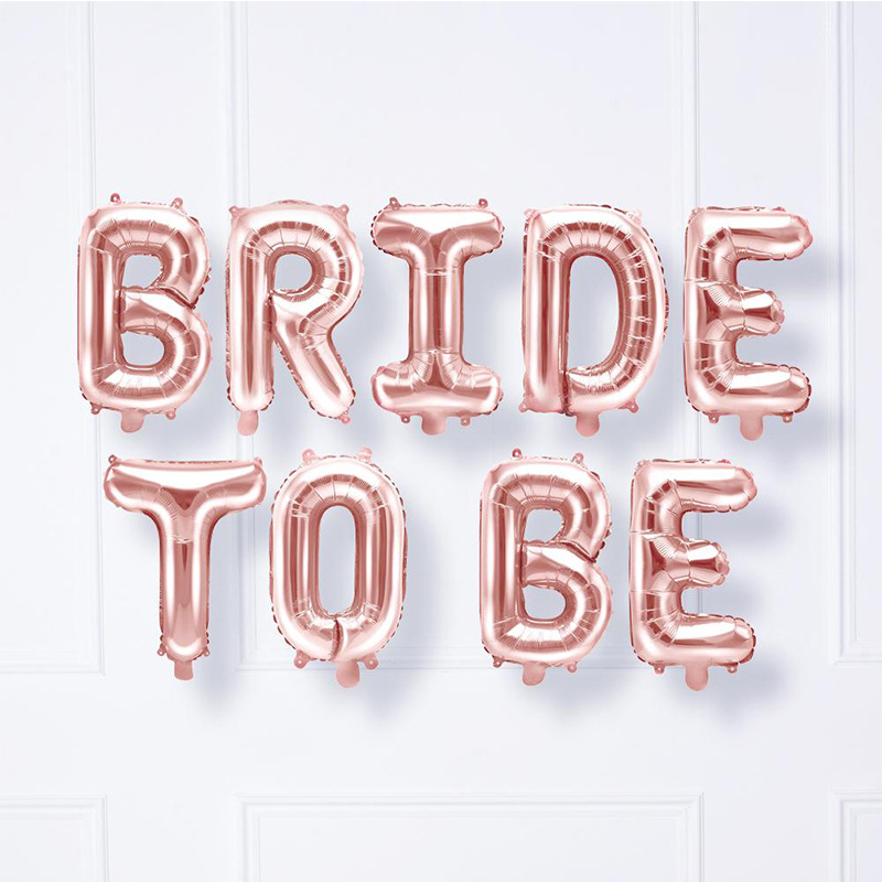 Set of 9 16" BRIDE TO BE Foil Balloons Wedding Balloon Bridal Hens Night Party Decoration Wedding Valentine's Day Marriage Party
