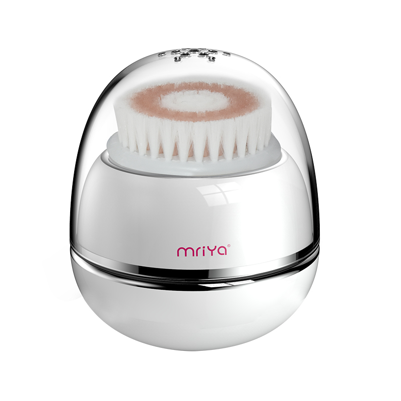 Wireless Charging Double Brush Head Mini Silicone Facial Cleansing Brush Face Cleaning Massage Tool