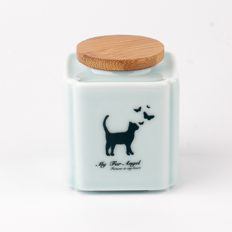 200 ml ceramic urn for cat urna cremation urnas for animal cat urn mini pet fur keepsake memorial pet urn for cremation ashes