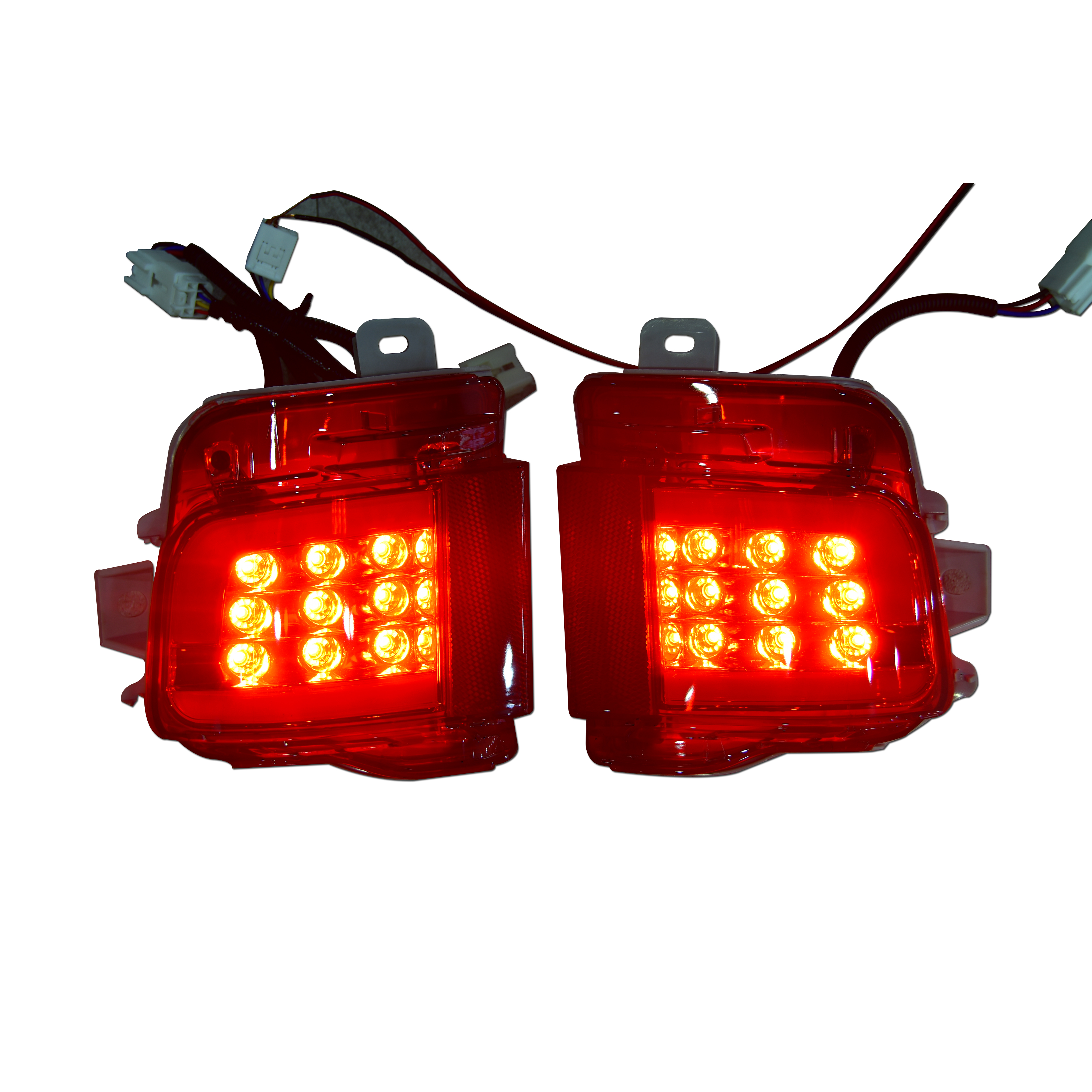 Customized Led Rear Bumper Light ForToyota Land Cruiser GRJ200 UZJ200 LC200 Tail Light Lamp three-function driving lights