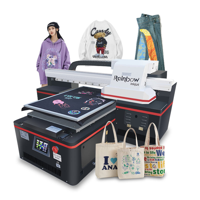 Rainbow A3 A2 tshirt dtg direct to garment printer digital textile t-shirt printing machine