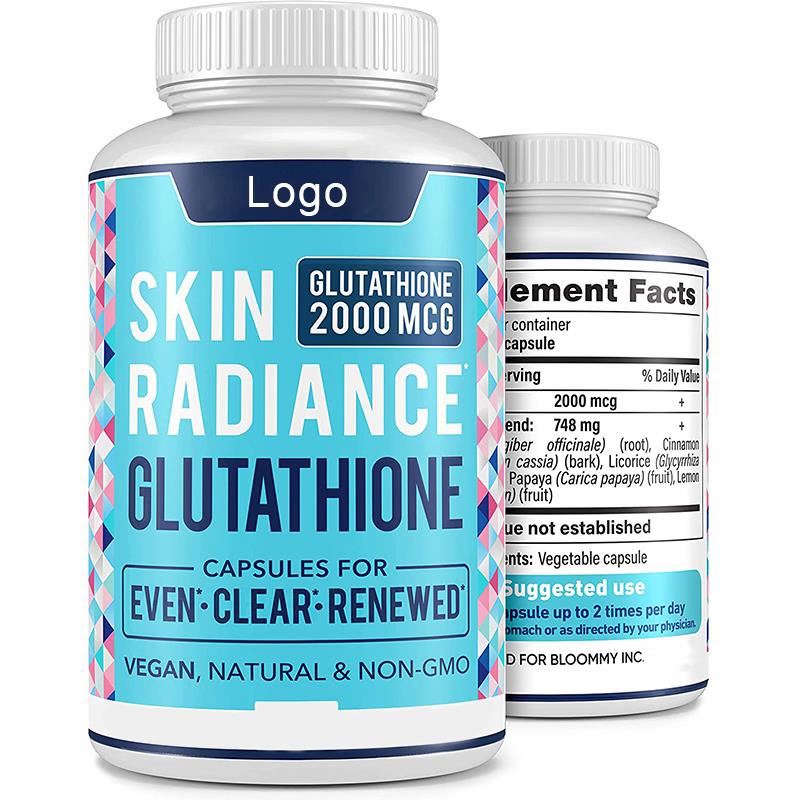 Private Label Skin Lightening Anti-aging Antioxidant Metal White Skin Whitening Glutathione Capsules