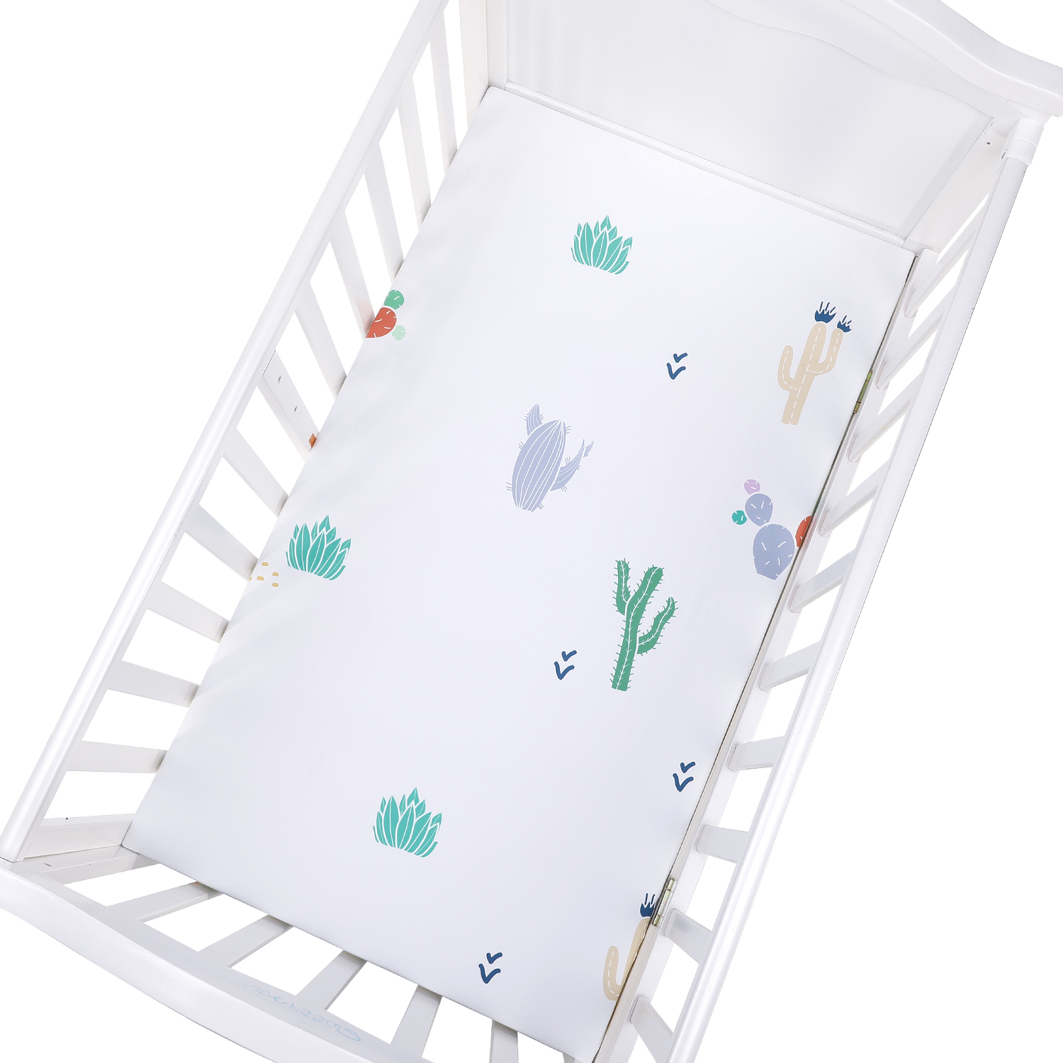 Children crib sheet woven cotton baby fitted bed sheet