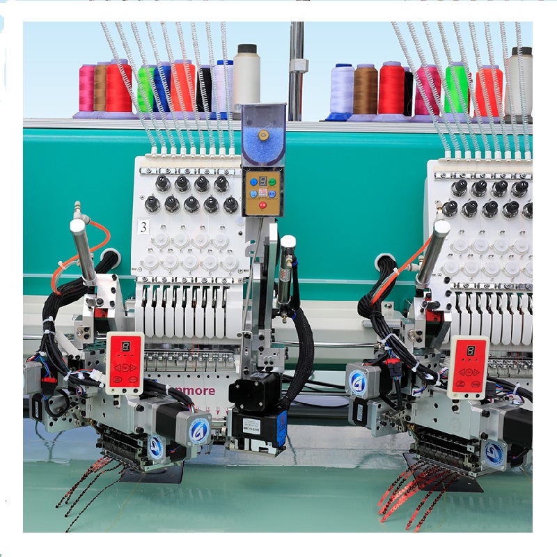 Cheap embroidery machine price15 needles 4 heads embroidery machine hat 3d embroidery