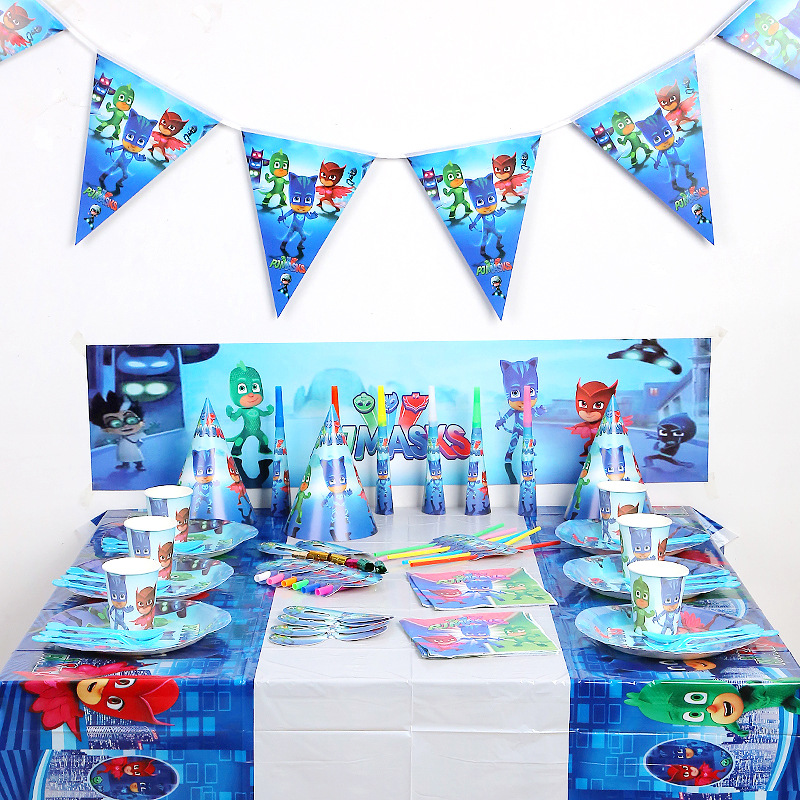 Cartoon Theme Birthday party set decoration Express PJ Mask Party Supply Pack