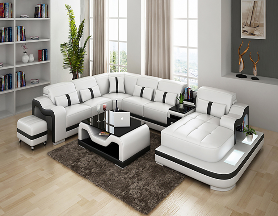 Living room furniture sofa set modern couch dubai modern leather sofa set 2021 design modern wooden sofa living room furniture