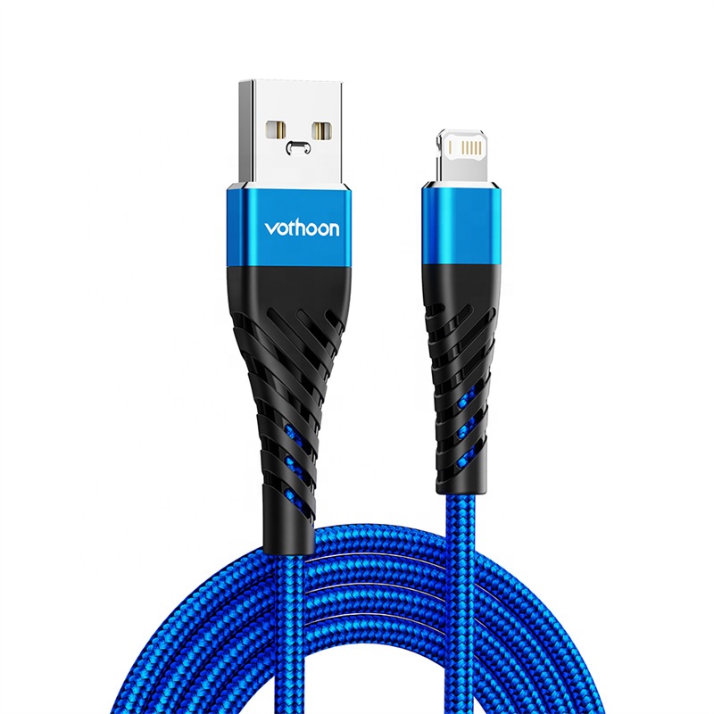 Nylon Braided 2.4A Fast Charging Cable 8pin USB Cable Data Cable For iphone 13 12 X