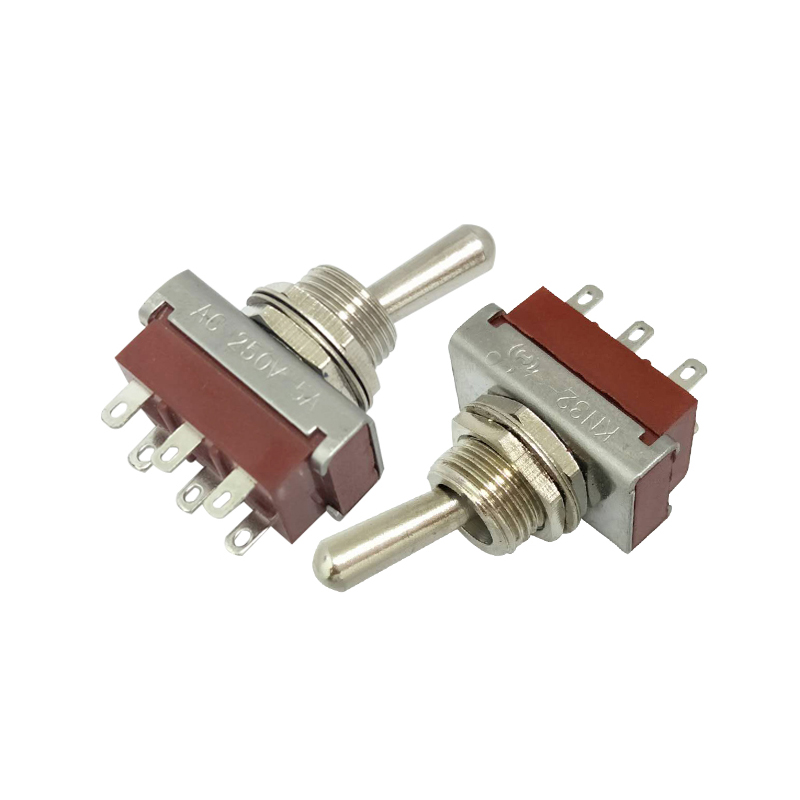 Высококачественный 6-контактный 12 мм 2-ходовой тумблер DPDT KN32 ON-ON 5A 250V