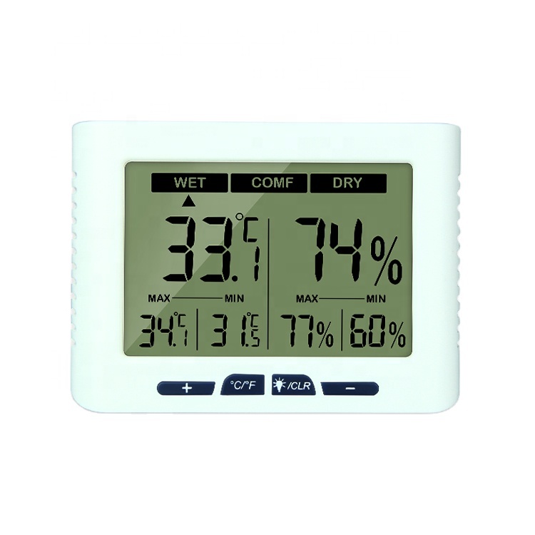 Indoor Large LCD Display Electronic Thermo-hygrometer Warehouse Digital Thermometer