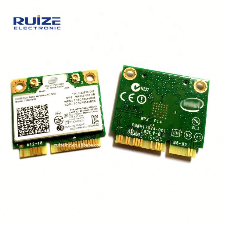 AC карты Dual Band Wireless-AC7260 7260HMW 7260AC 7260hmwac 867 Мбит/с + BT4.0 Половина Mini PCI-e беспроводная карта