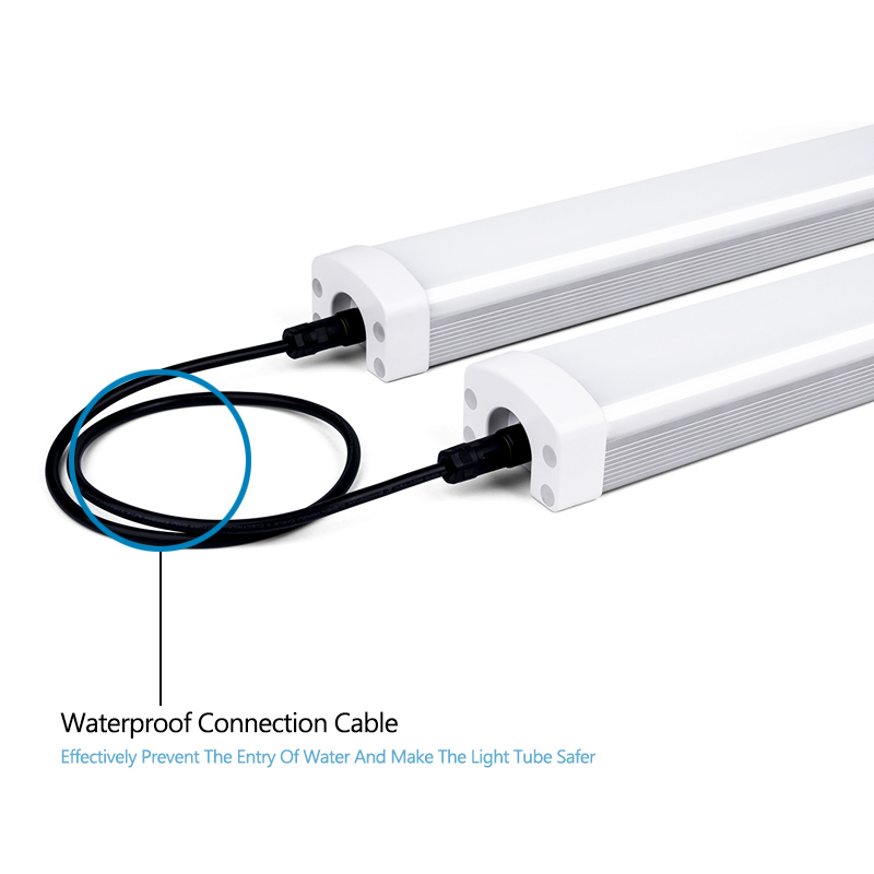 Subway IP66 130Lm/w 40W 4Ft 120cm 60W LED vapor tight fixture Led Waterproof led tri-proof Light For Garage Parking Lot Car Wash