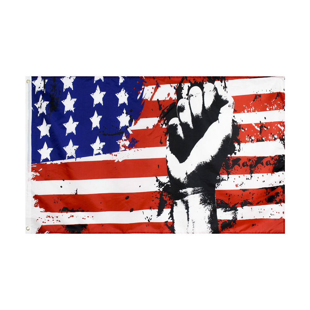 Adequate Wholesale Inventory 3x5ft Silk Screen Printing Custom American Come On Fist Flag