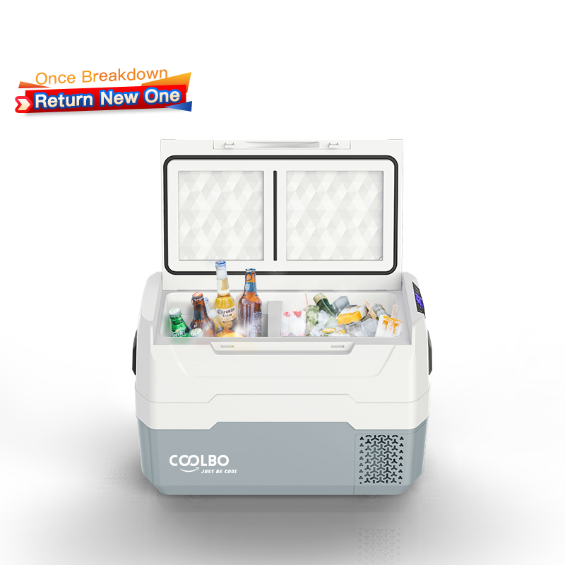 COOLBO тега 35 30L мини-холодильник с морозильной камерой для автомобиля 12 В портативный автомобильный холодильник Двухзонный Компрессор охладитель холодильник
