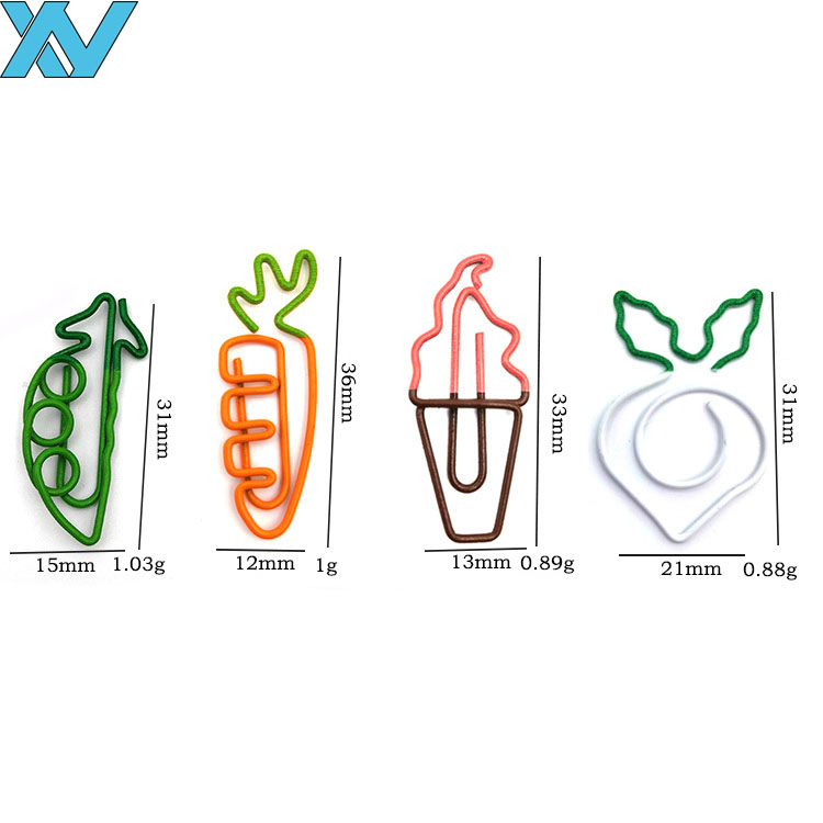 custom design food bean shape paper clip