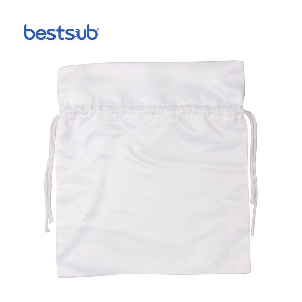 SKDSD3538WH BestSub, оптовая продажа, сублимационные белые атласные подарочные пакеты на шнурке для свадьбы