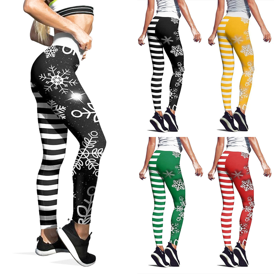 Christmas Printed Tight Leggings Women Colorful Christmas Leggings yoga pants for sports