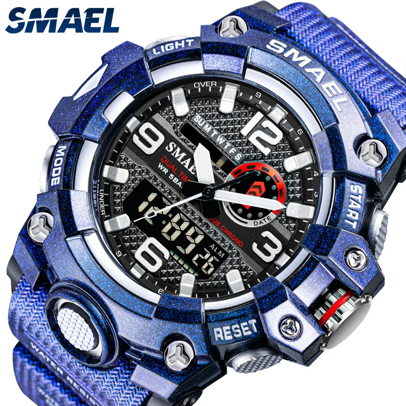 SMAEL digital watch 8035 new shiny color watch water resistant quartz wrist watch new design