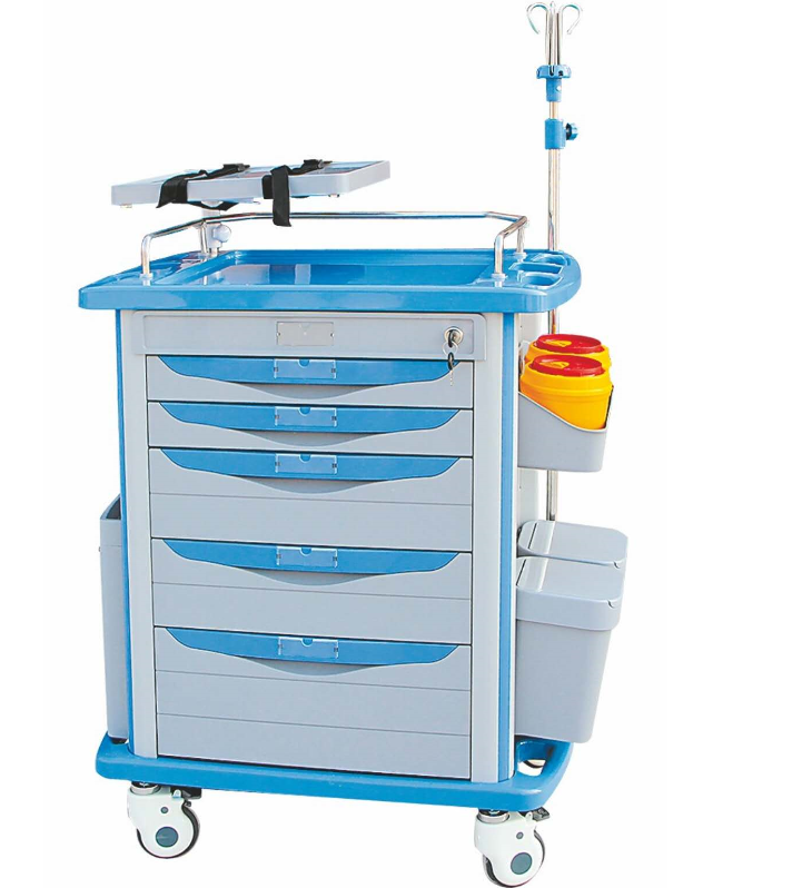 New series hospital equipment emergency medicine trolley for devices