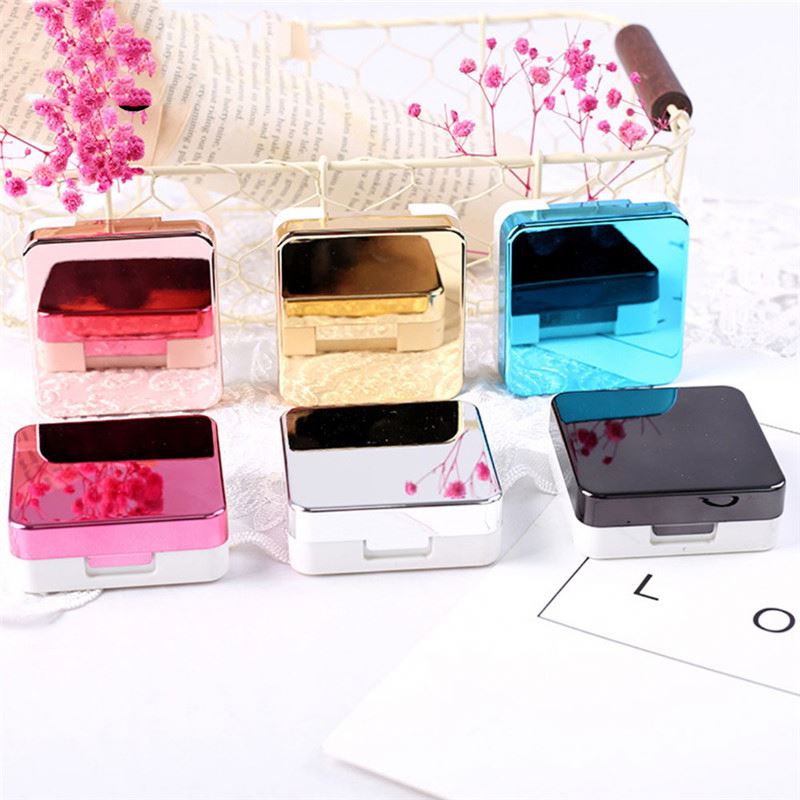 K1060 Cute Glossy Contact Lens Case Travel Glasses Lenses Box Unisex Eyes Care Kit Holder