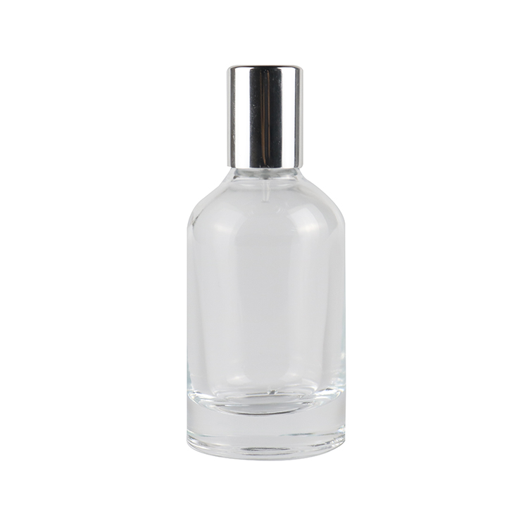 50ml таможня современный Бостонская круглая распылителя духов масла стеклянная бутылка спрей духи бутылки с серебряной аэрозольной кепки