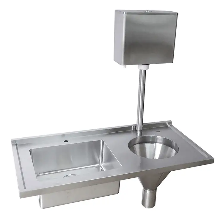 Enable The Safe Hygienic Disposal Durable Stainless Steel Hospital Sluice Sink