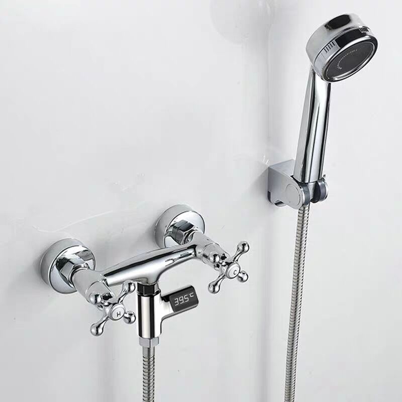 360 Degrees Rotation Celsius Home Shower Thermometer Flow Self-Generating Electricity Water Kitchen Temperature Meter Monitor