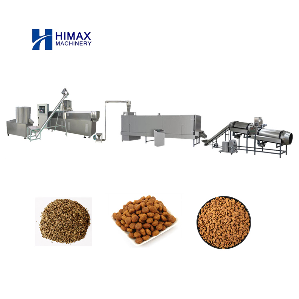 Full Automatic dog Feed Making production line dog food processing Machine dog feed bulking machines animal feed process machine