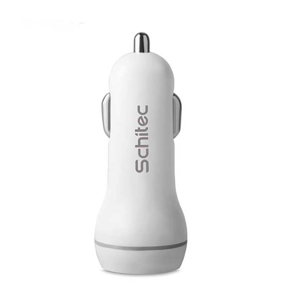 Шэньчжэнь SChitec 5v 2.4a светодиодное кольцо дизайн двойной usb Автомобильное зарядное устройство