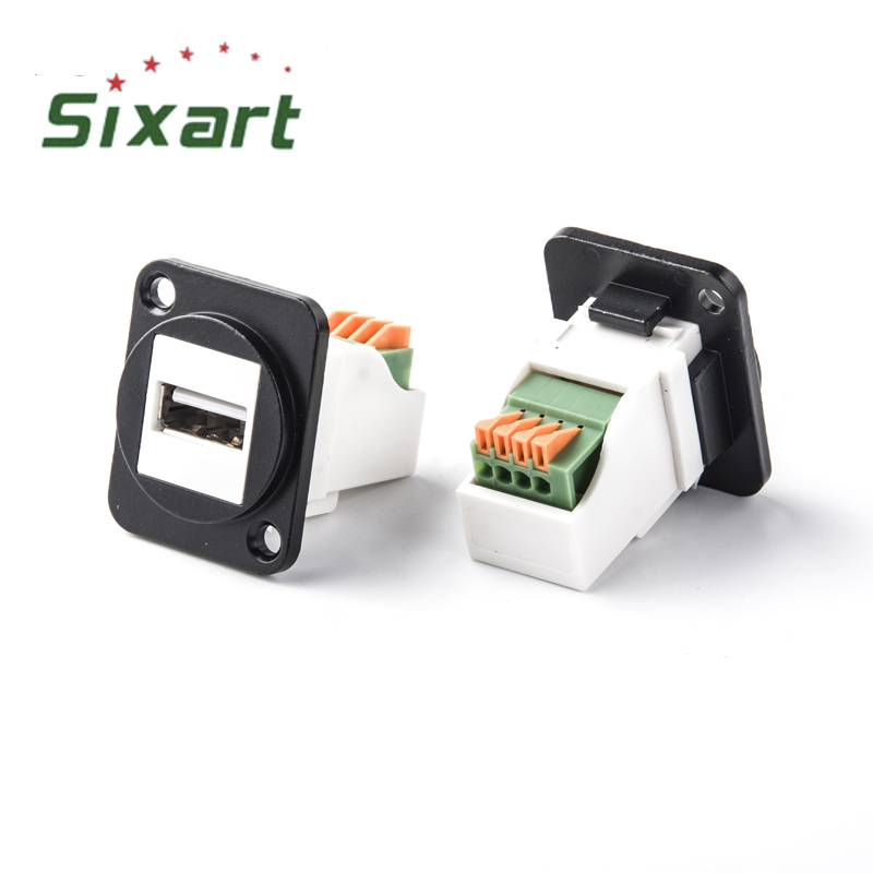 MUSICSOUND D Type Module Connector USB2.0 A to Terminalblock for 19 Panel Mount Chassis Connectors Socket