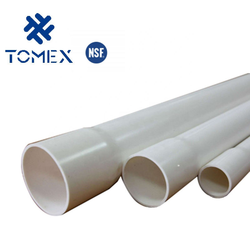ASTM ПВХ труба U-pvc пластиковая труба sch40 или sch 80 1/2-6 дюймов труба с клиновидным концом
