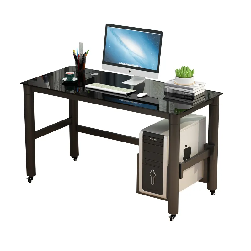 Custom removable glass office desktop computer desk fashion office furniture