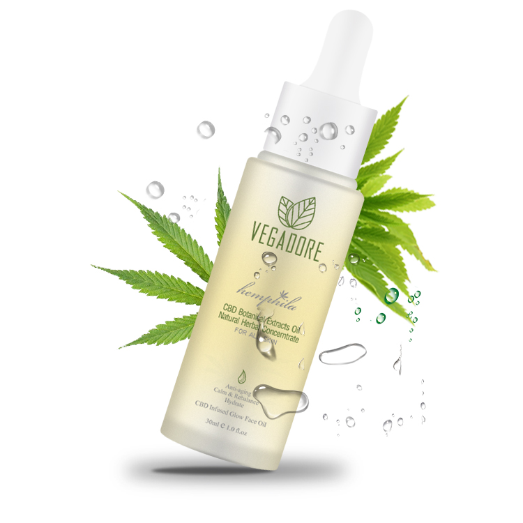 Конопля частная этикетка натуральный чистый травяной экстракт CBD уход за кожей CBD масло для лица