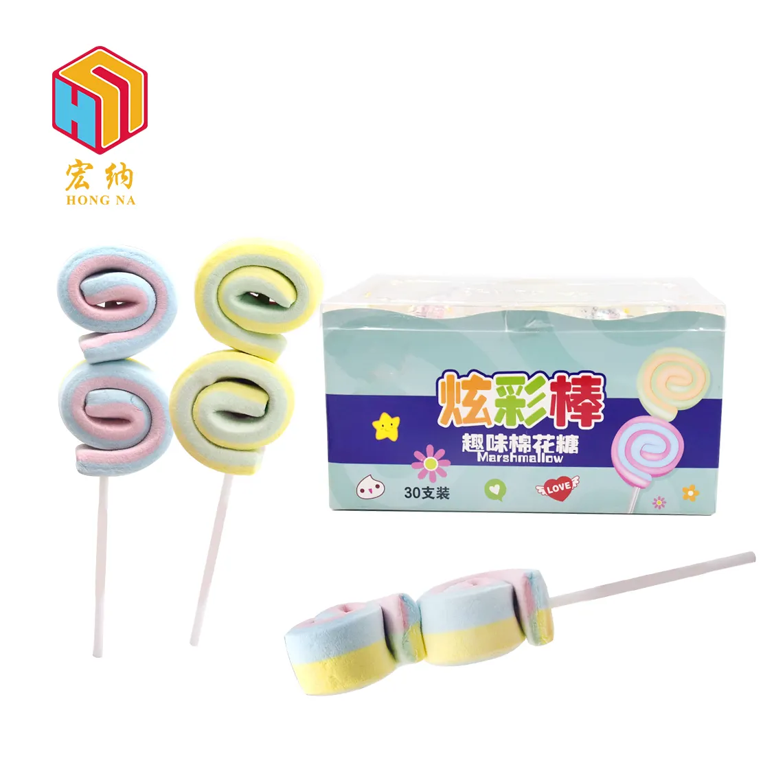 Sweet Marshmallow Lollipop Candy And Toys Marshmallow