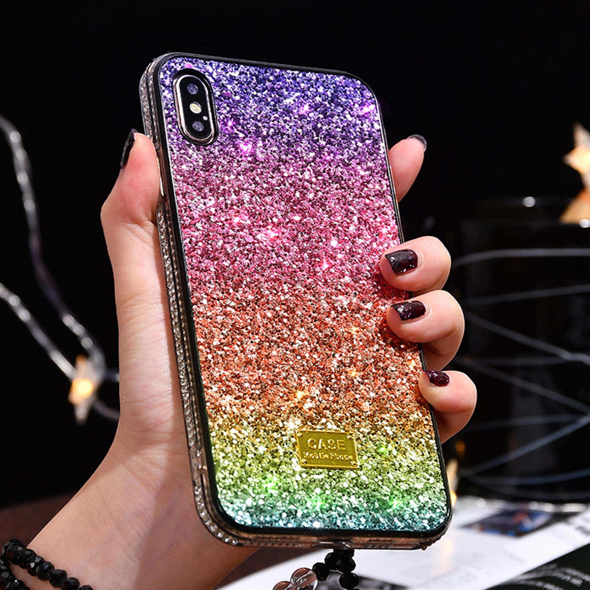 Оптовая продажа, индивидуальный чехол для iphone 12, ожерелье, чехол для телефона для девочек, украшенный бриллиантами, чехол для мобильного телефона через плечо, чехол для телефона с ремешком