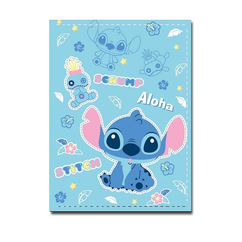 New cartoon star baby stilch Pu printed passport bag student ID card clip