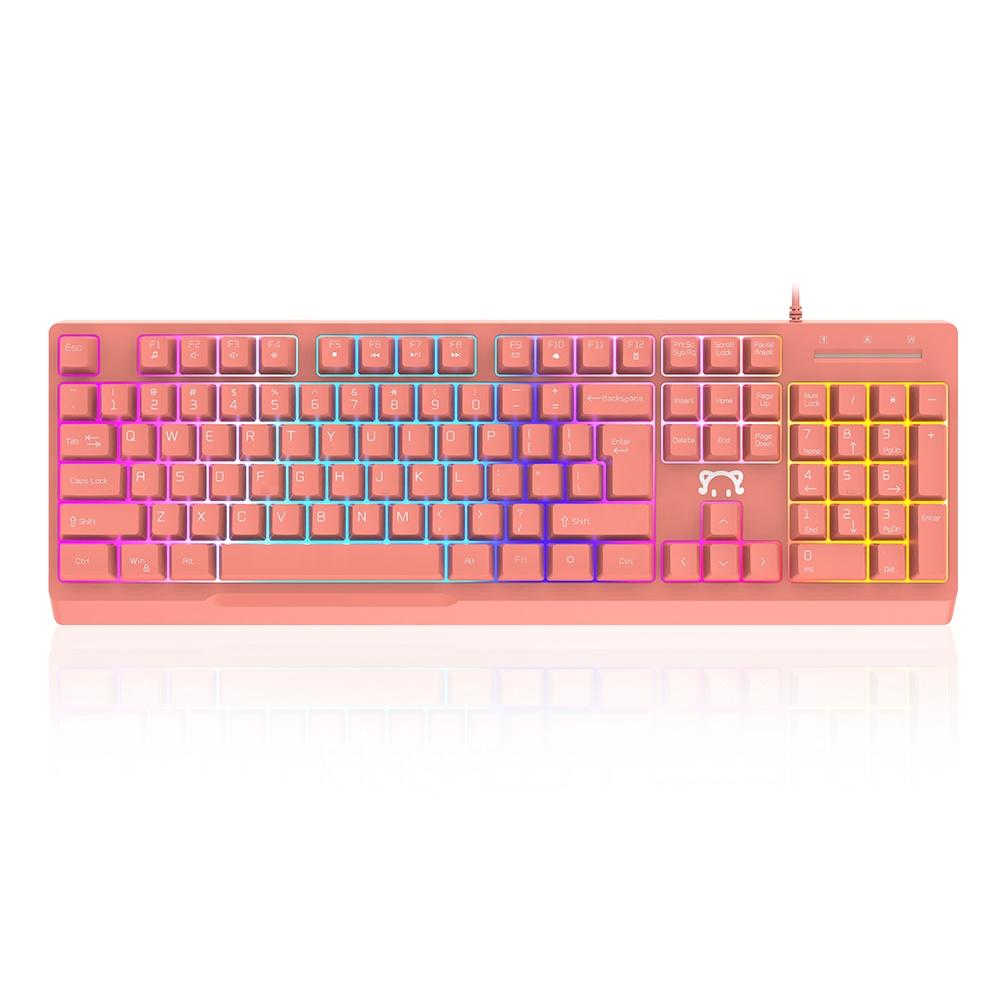 Горячая Распродажа STK090 104 клавиши RGB мембранная Механическая игровая клавиатура 19 клавиш не устойчивая Проводная эргономичная клавиатура для геймеров